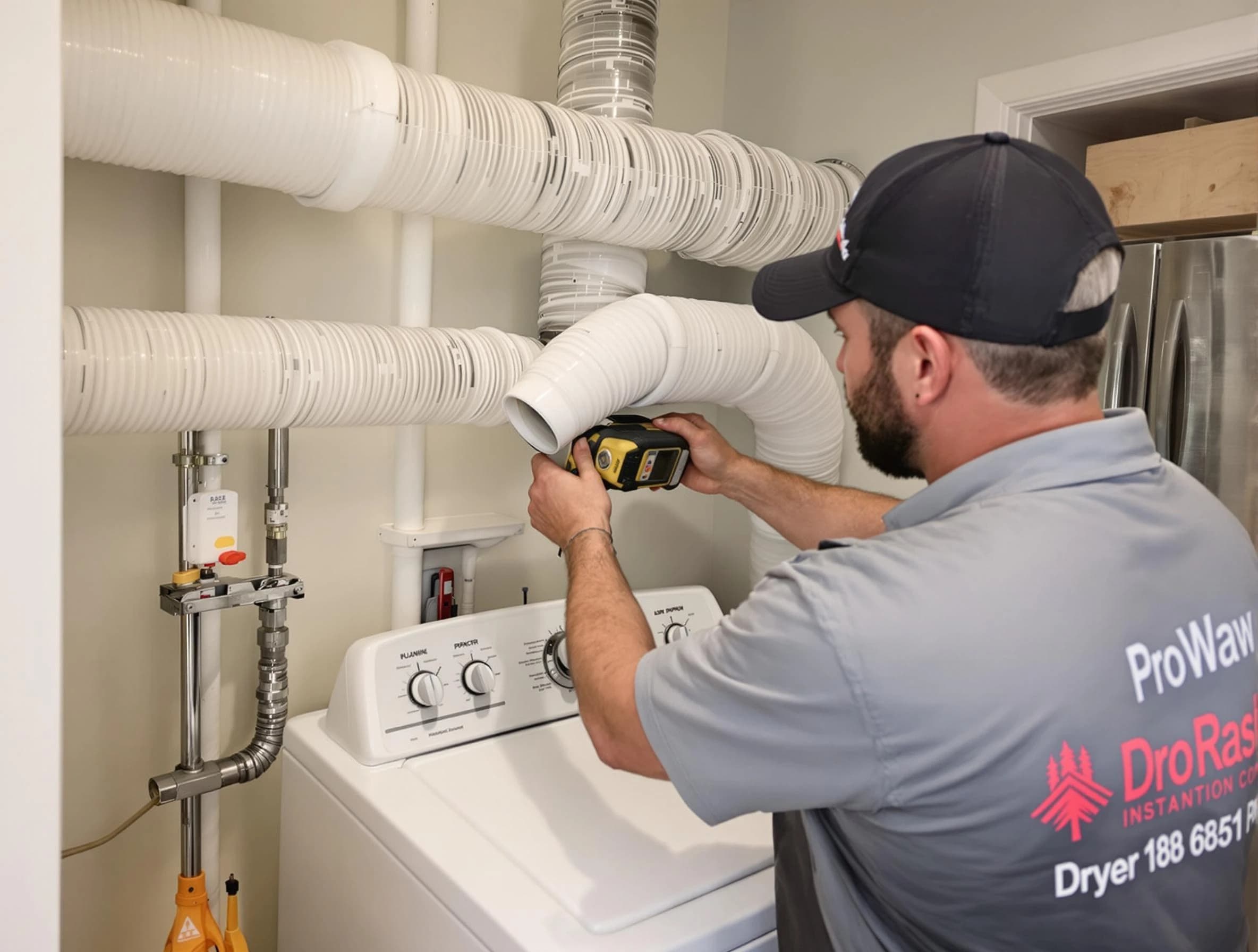 Professional dryer vent hose installation by Union City Dryer Vent Cleaning in Union City