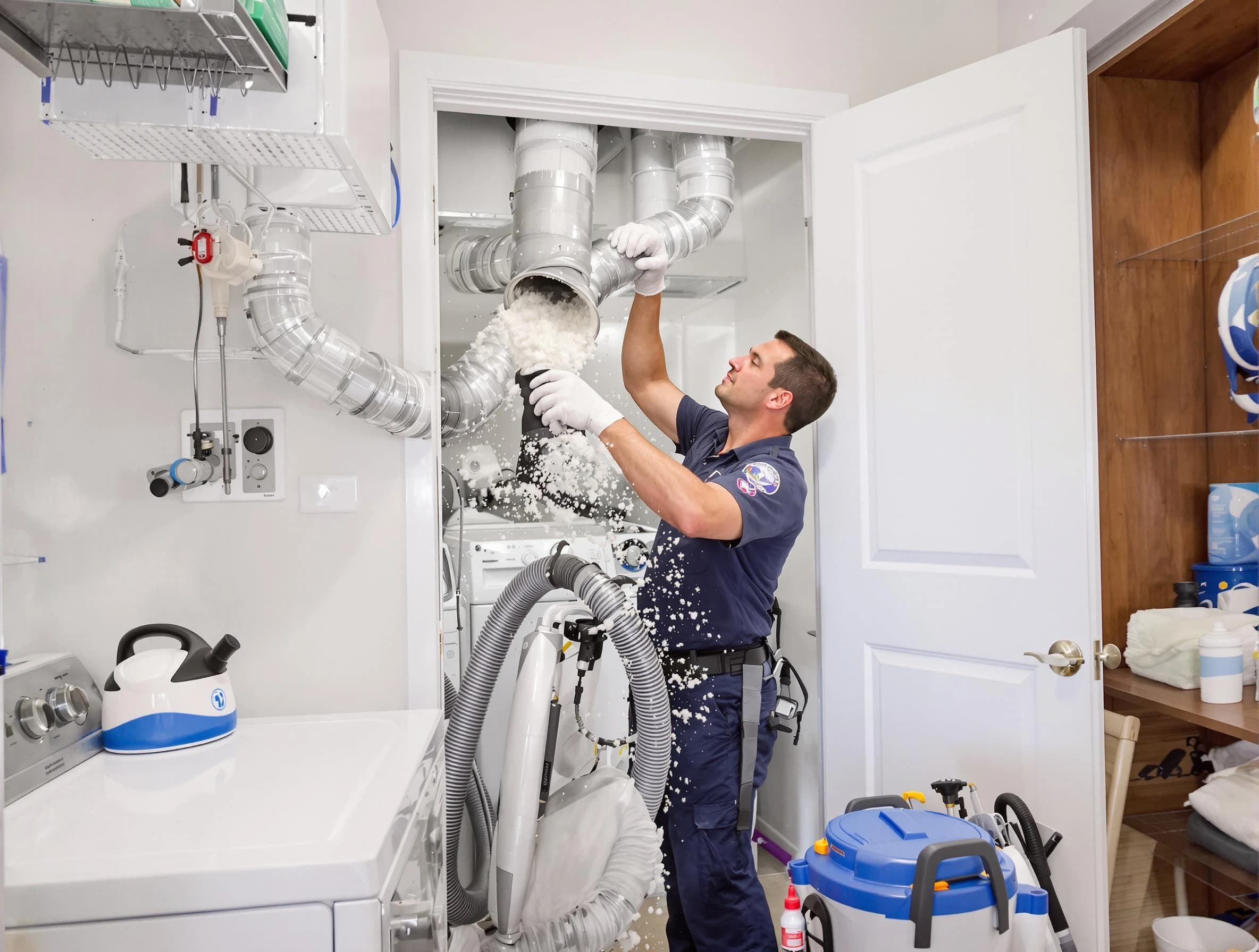 Union City Dryer Vent Cleaning technician delivering thorough residential dryer vent cleaning service in Union City