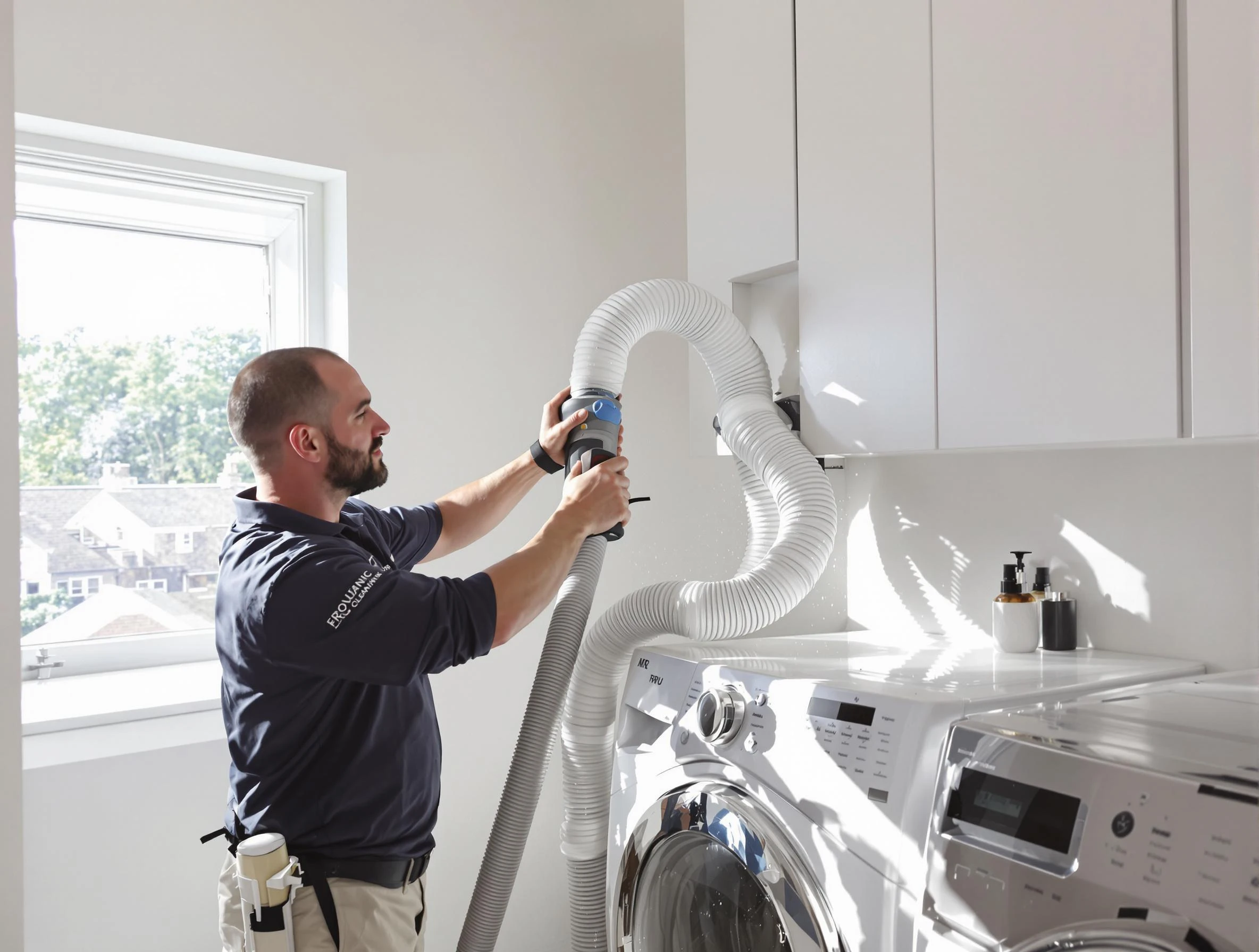 Certified Union City Dryer Vent Cleaning technician performing dryer vent cleaning in Union City